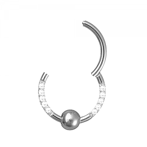 Piercing Septo Modelo 11 Captive Multizircônias Aço 316L